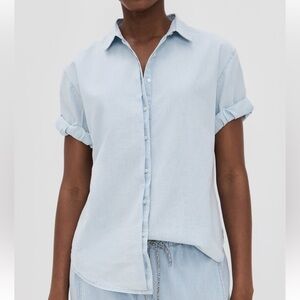 XIRENA Channing Shirt Light Blue Button-Up Shirt